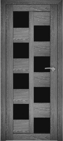 Двери межкомнатные экошпон Амати 13 Черное стекло - фото 2 - id-p121005693