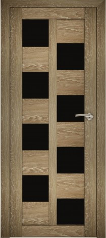 Двери межкомнатные экошпон Амати 13 Черное стекло - фото 10 - id-p121005693