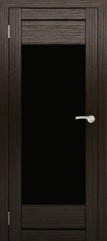 Двери межкомнатные экошпон  Амати 14 Черное стекло