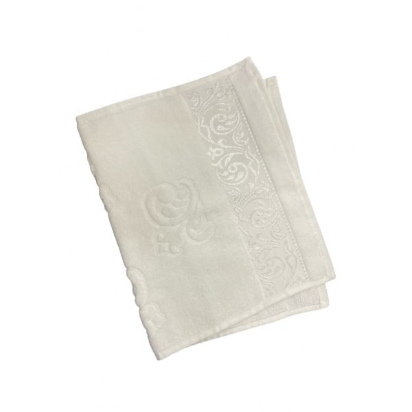 Махровое полотенце для рук 30х50 белое NURPAK 732