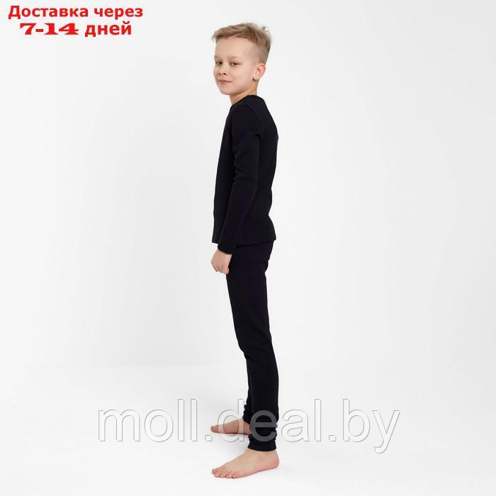 Термобелье для мальчика (лонгслив, легинсы) цвет чёрный, рост 128 - фото 3 - id-p220733910