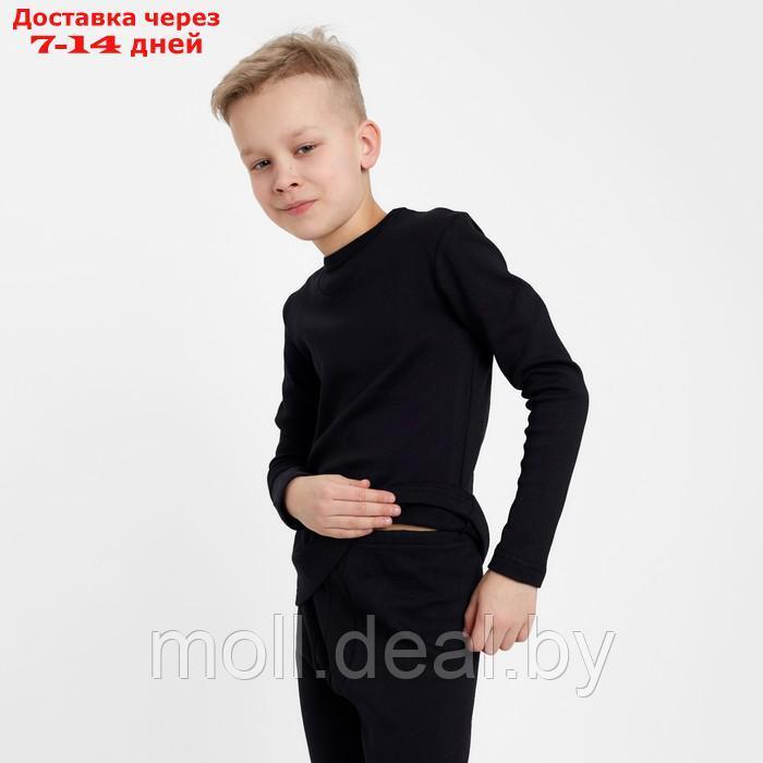 Термобелье для мальчика (лонгслив, легинсы) цвет чёрный, рост 128 - фото 5 - id-p220733910