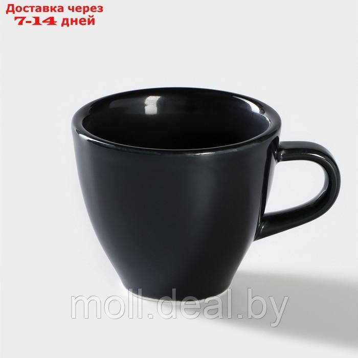Чашка кофейная 70 мл ф.Профи "Акварель", цвет черный - фото 1 - id-p220737449