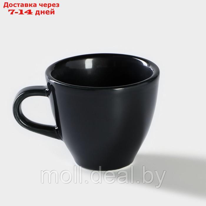Чашка кофейная 70 мл ф.Профи "Акварель", цвет черный - фото 2 - id-p220737449