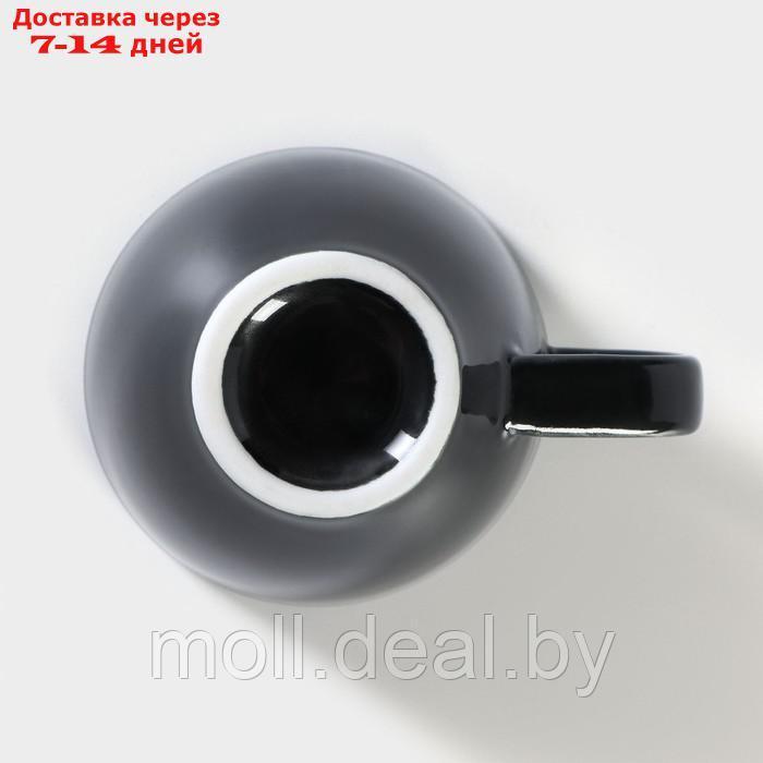 Чашка кофейная 70 мл ф.Профи "Акварель", цвет черный - фото 4 - id-p220737449