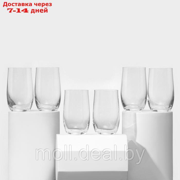 Набор стеклянных стаканов для воды "Анжела", 380 мл, 6 шт - фото 1 - id-p220737452