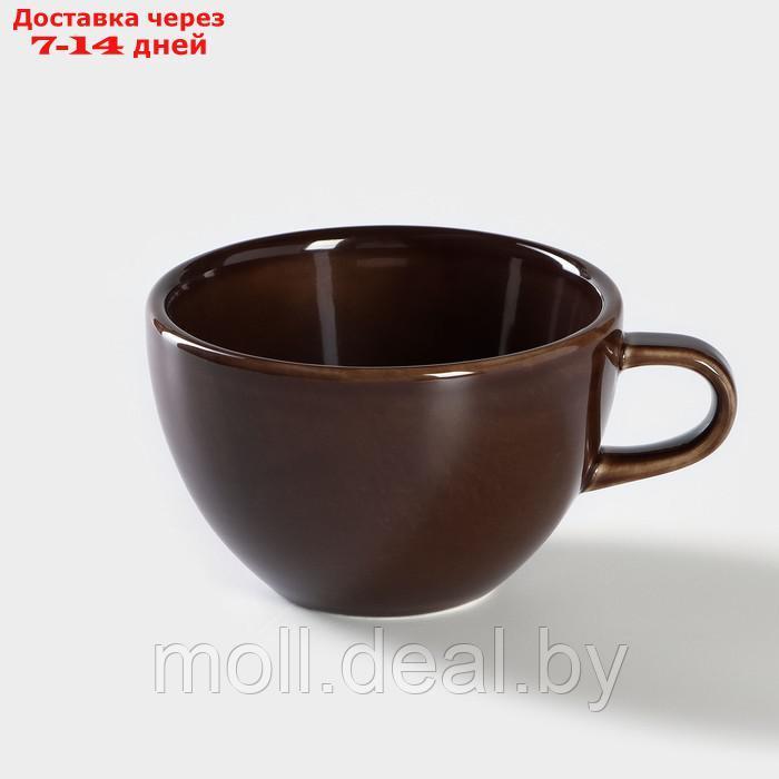 Чашка кофейная 320 мл ф.Профи "Акварель", цвет коричневый