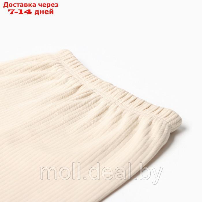 Комплект для девочки (лонгслив/брюки), цвет бежевый, рост 80 см - фото 4 - id-p220739430