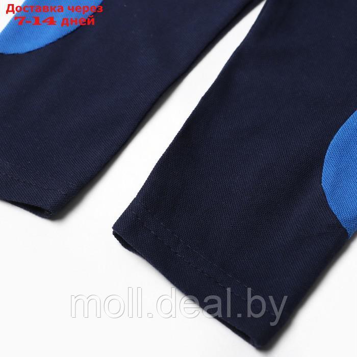 Комплект детский (лонгслив/брюки), цвет тёмно-синий, рост 80 см - фото 7 - id-p220739446