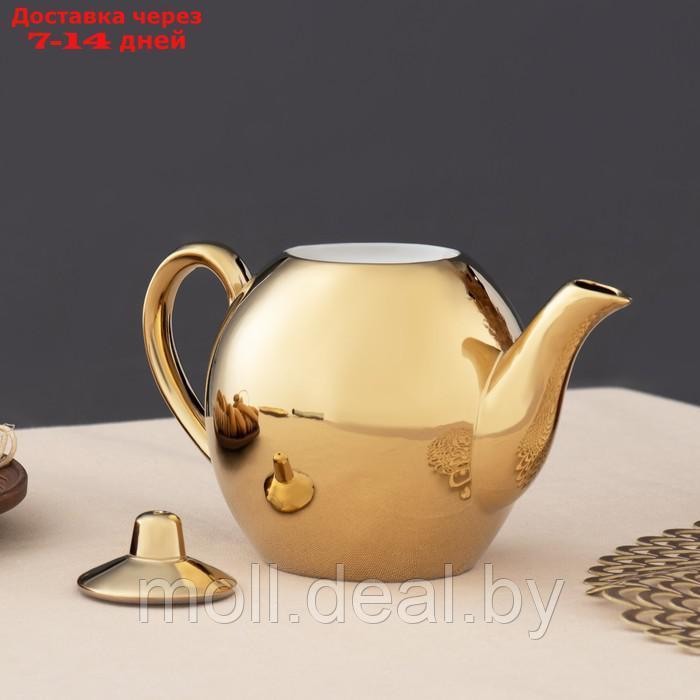Набор "Золото", желудь, жаровой 2,5 л, заварочный чайник 0,7 л, поднос - фото 7 - id-p220740462