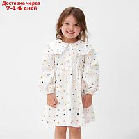 Платье детское с воротником KAFTAN р.32 (110-116 см) белый