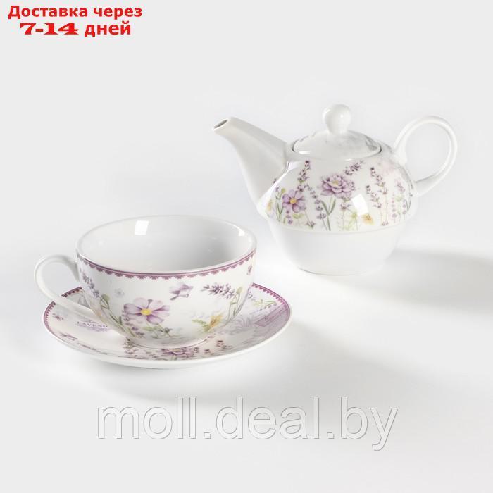 Набор чайный "Прованс" чайник заварочный 370мл, чашка 300мл, блюдце 15см - фото 3 - id-p220737534