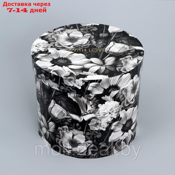 Набор шляпных коробок для цветов 4 в 1 "Чёрно-белый", 14 × 13 см - 20 × 17,5 см - фото 7 - id-p220743442