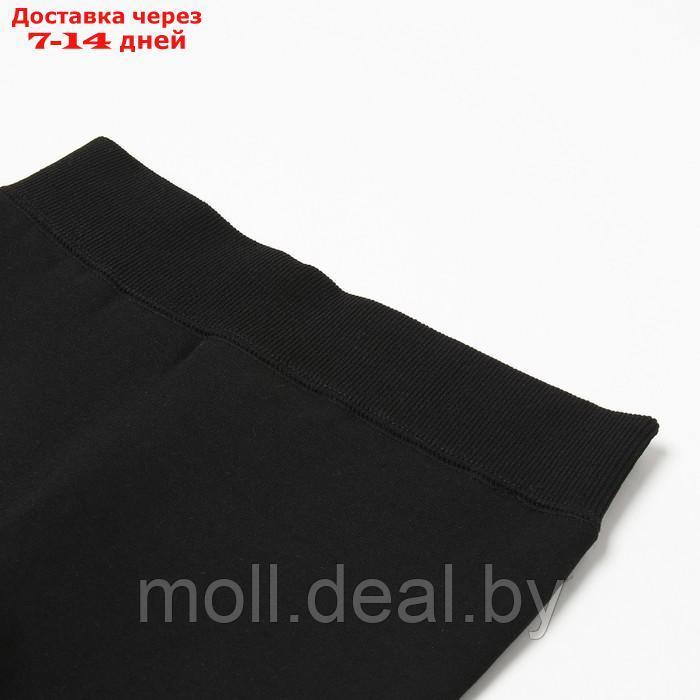 Леггинсы для девочек с мехом, цвет черный, рост 122-134см - фото 2 - id-p220740504