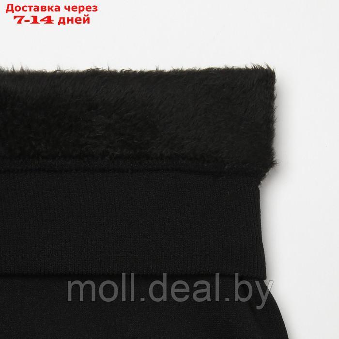 Леггинсы для девочек с мехом, цвет черный, рост 122-134см - фото 4 - id-p220740504