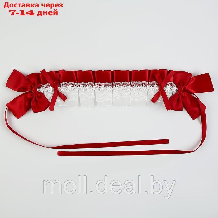Карнавальная повязка "Лолита" цвет красный с белым кружевом - фото 4 - id-p220737550