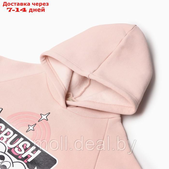 Толстовка (худи) для девочки MINAKU: CRUSH, цвет розовый, рост 134 см - фото 2 - id-p220741483