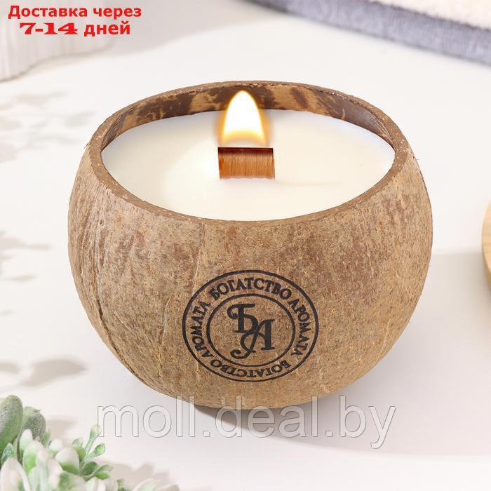 Свеча в кокосе ароматическая, эрл грей, в коробке - фото 1 - id-p220742476