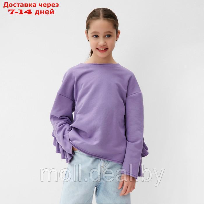 Свитшот для девочки MINAKU: Casual Collection KIDS, цвет сиреневый, рост 122 см - фото 2 - id-p220739529