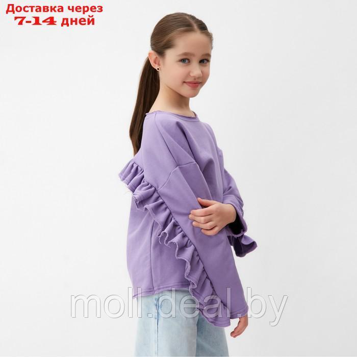 Свитшот для девочки MINAKU: Casual Collection KIDS, цвет сиреневый, рост 122 см - фото 3 - id-p220739529