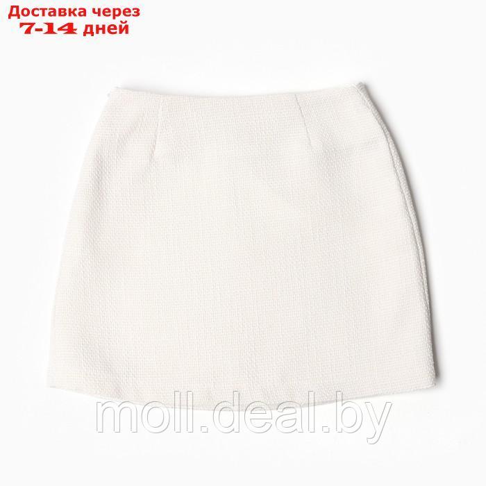 Комплект для девочки (жакет и юбка) MINAKU: PartyDress, цвет белый, рост 140 см - фото 6 - id-p220739531