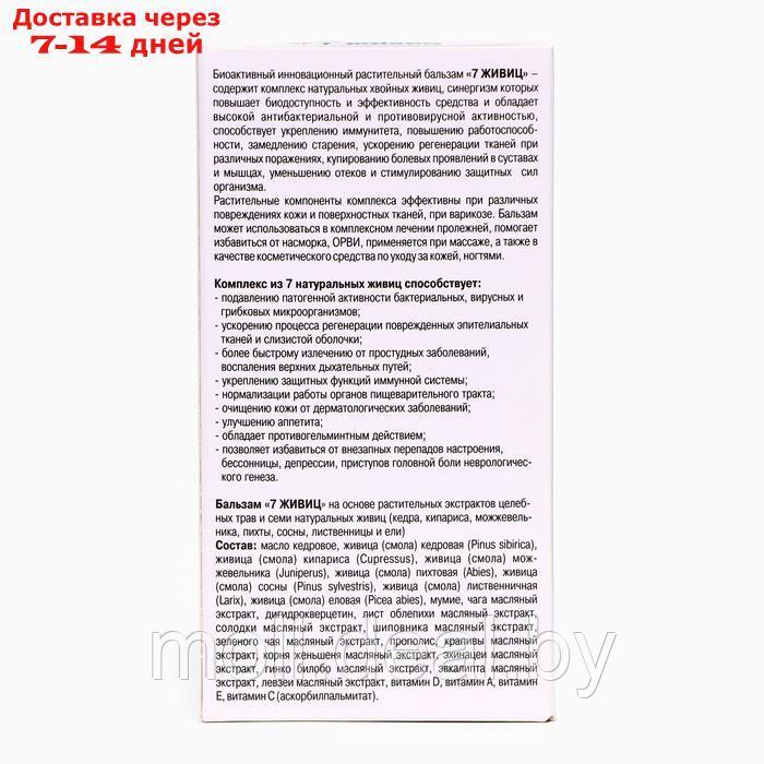 Алтайский концентрат №14 "Общеукрепляющий" 7 живиц, 100 мл - фото 4 - id-p220738555