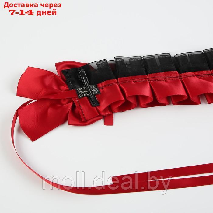 Карнавальная повязка "Лолита" цвет красный с чёрным кружевом - фото 6 - id-p220737582