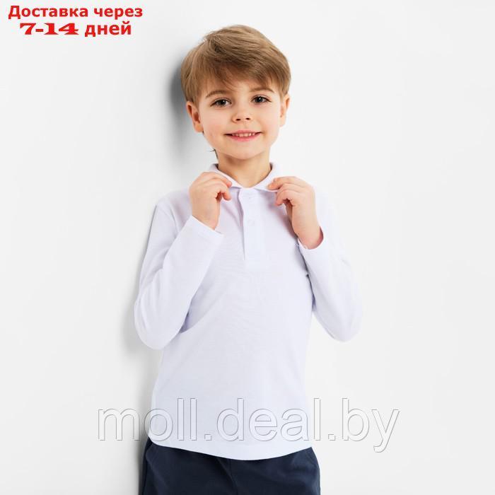 Джемпер (поло) детский MINAKU цвет белый, рост 110 - фото 4 - id-p220734251