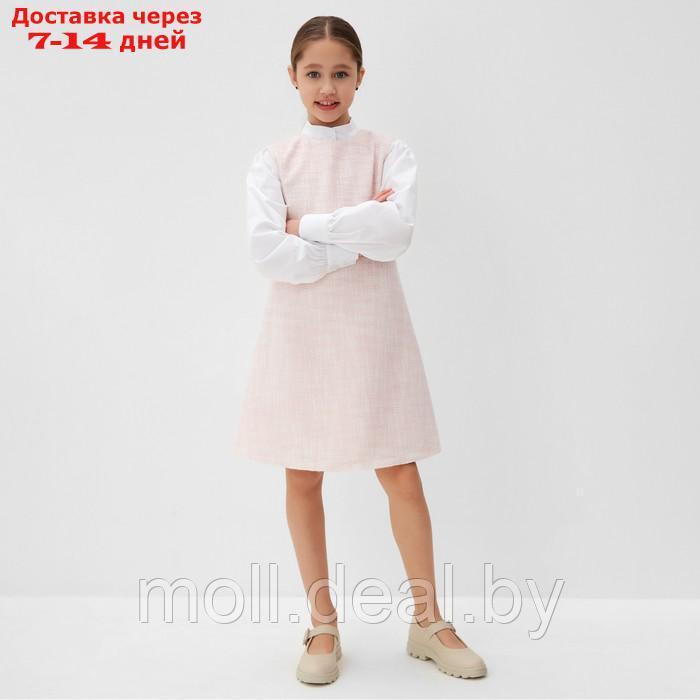 Платье для девочки MINAKU: PartyDress, цвет розовый, рост 128 см - фото 4 - id-p220739583