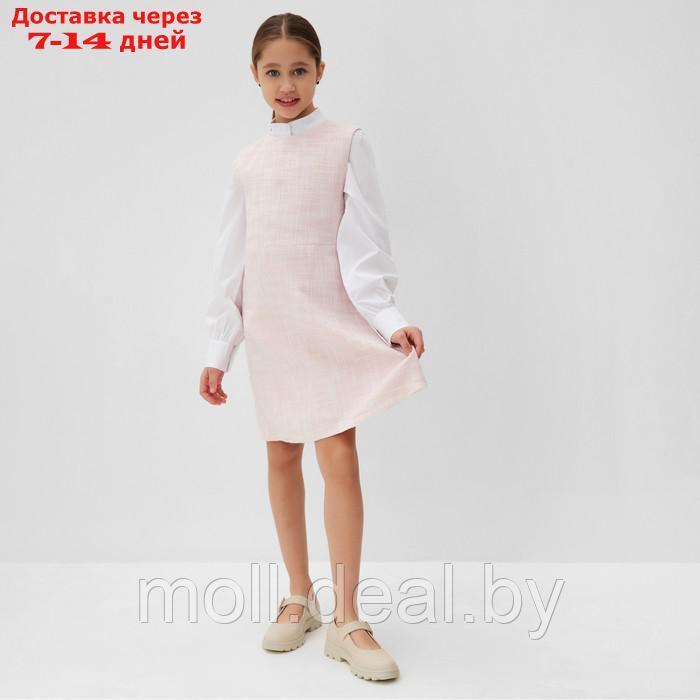 Платье для девочки MINAKU: PartyDress, цвет розовый, рост 128 см - фото 5 - id-p220739583