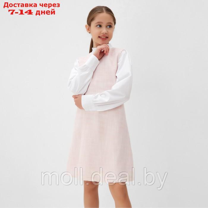 Платье для девочки MINAKU: PartyDress, цвет розовый, рост 128 см - фото 6 - id-p220739583