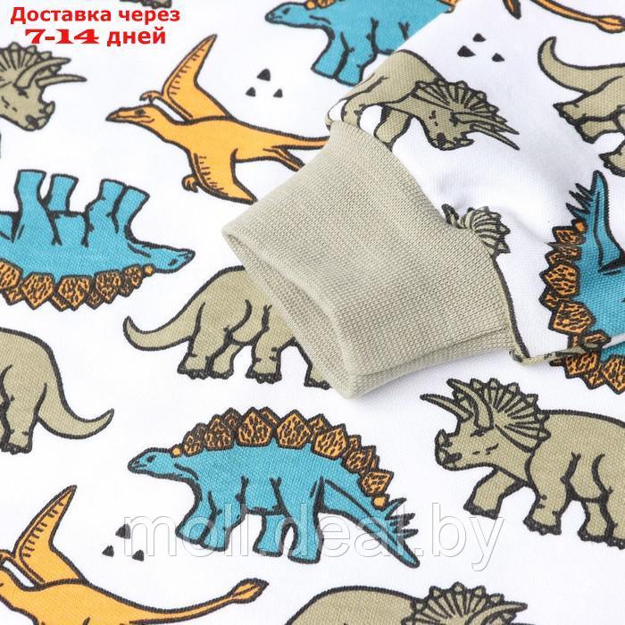 Пижама детская, цвет хаки/динозавры, рост 98 см - фото 3 - id-p220740574