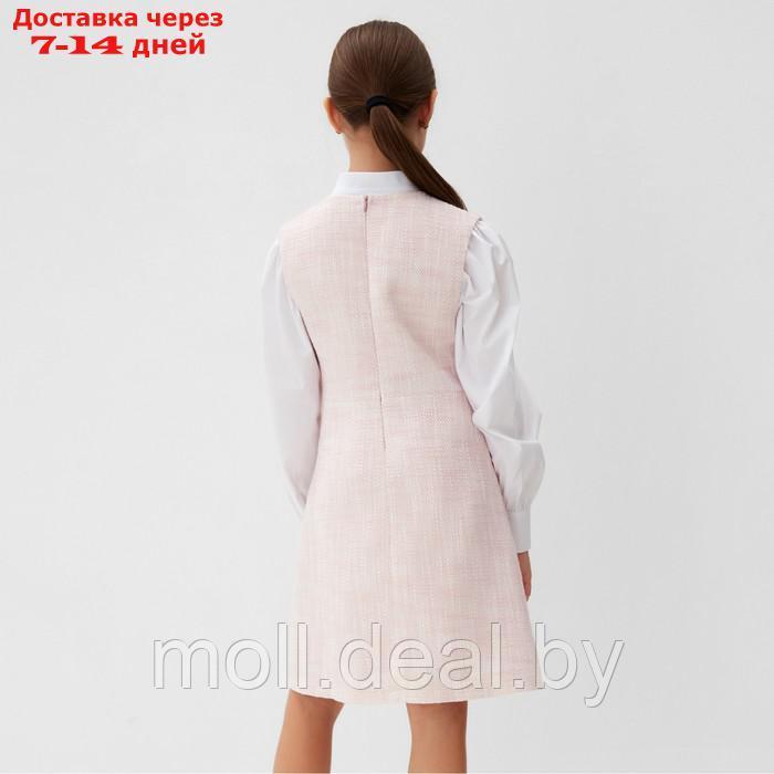Платье для девочки MINAKU: PartyDress, цвет розовый, рост 140 см - фото 3 - id-p220740606