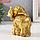 Нэцке золото полистоун "Жаба на слоне с монетами" 12х6,8х11,2 см, фото 3