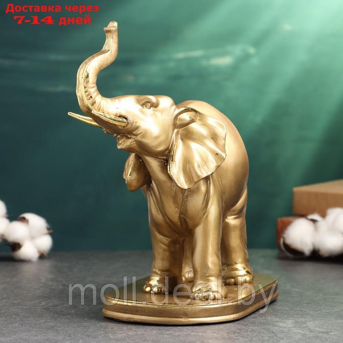 Фигура "Слон на подставке" 24х23х12см, бронза - фото 2 - id-p220739691