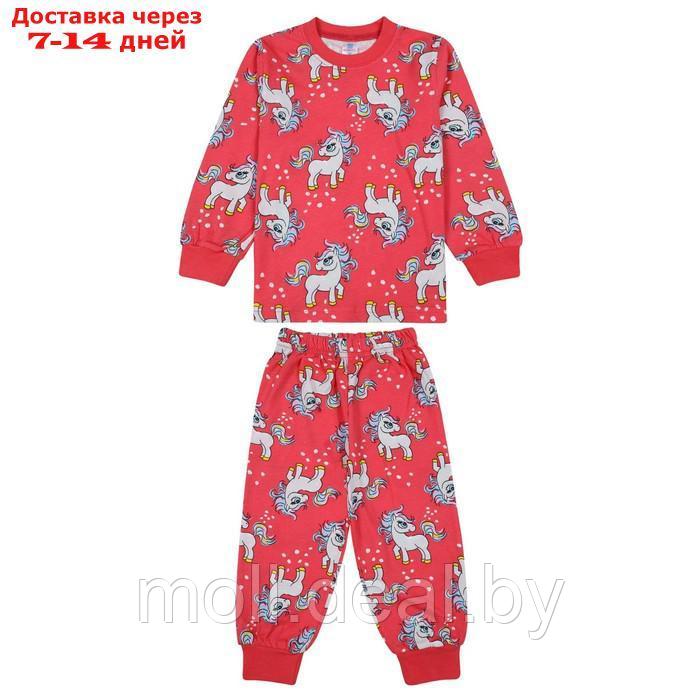 Пижама для девочек, цвет малиновый, рост 92 см - фото 1 - id-p220741657