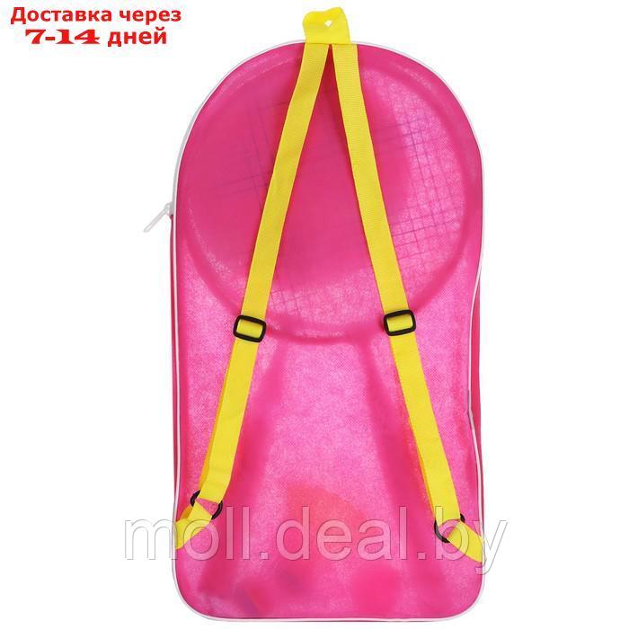 Набор для бадминтона "Милашка": 2 ракетки 44 см + 2 волан + мяч, в чехле, цвет розовый - фото 2 - id-p220734740