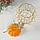 Сувенир вазон металл, керамика "Тыква с листочком" оранжевая с золотом 14,3х14,3х21 см, фото 6