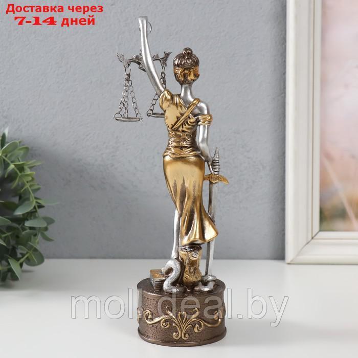 Сувенир полистоун "Фемида - Богиня правосудия, на шкатулке" 7х8х24 см - фото 4 - id-p220739770