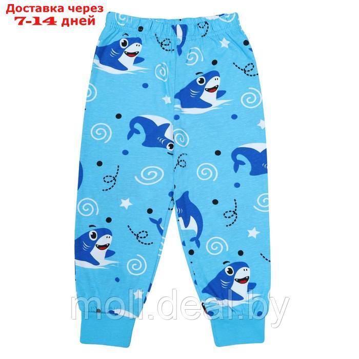 Пижама для мальчиков, цвет синий/акулы, рост 104 см - фото 3 - id-p220741760