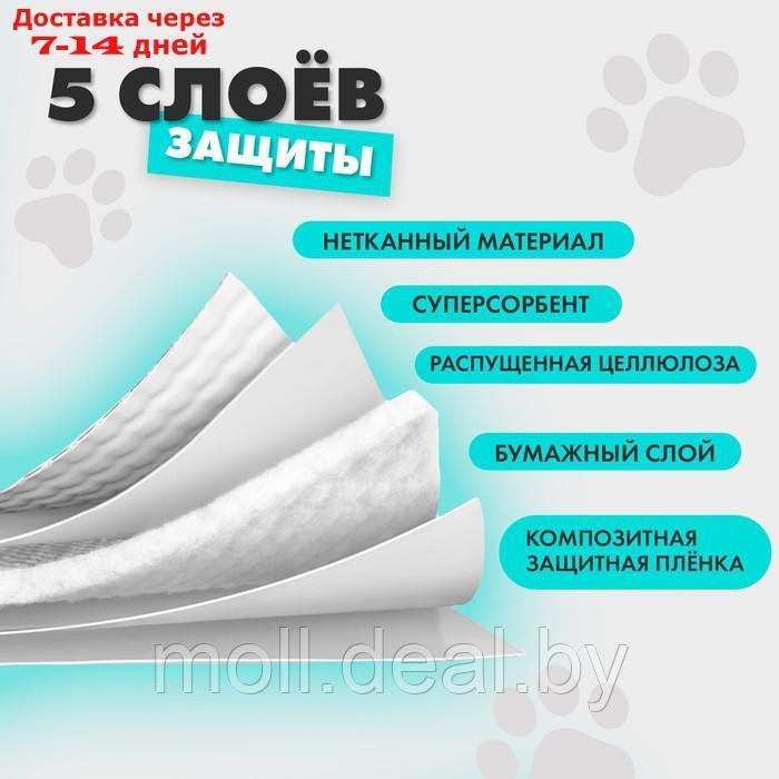 Пелёнки одноразовые с бумагой тиссью и суперабсорбентом для животных, 60х40 см, 30 шт. - фото 2 - id-p220737880