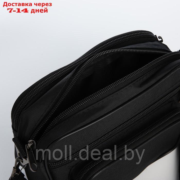Поясная сумка, 28*8*12, отд на молнии, 3 н/кармана, регул ремень, черный - фото 4 - id-p220739861