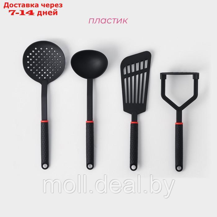 Набор кухонных принадлежностей Picanto, 4 предмета, цвет чёрный - фото 2 - id-p220738940