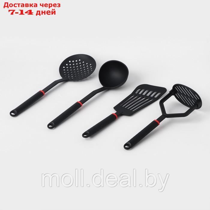 Набор кухонных принадлежностей Picanto, 4 предмета, цвет чёрный - фото 3 - id-p220738940