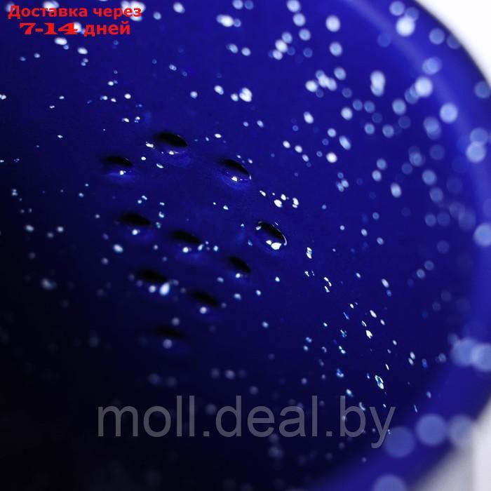 Кофейник эмалированный "Синий мрамор", 1,2 л, 18×13,5×21 см, индукция - фото 5 - id-p220738943