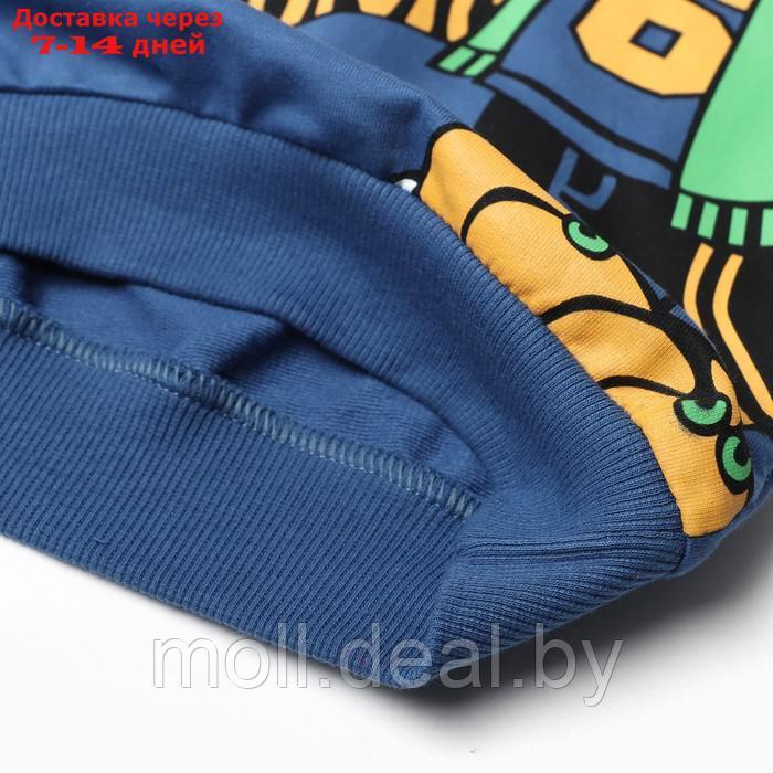 Комплект (лонгслив/брюки) для мальчика, цвет синий, рост 80 см - фото 4 - id-p220737967