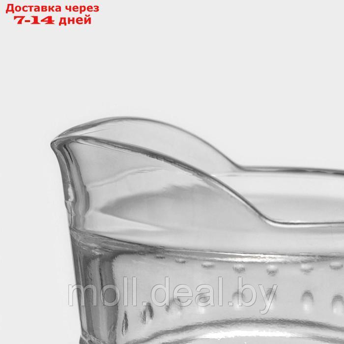 Набор питьевой из стекла "Космос", 5 предметов: кувшин 1,9 л, 4 кружки 300/280/280/250 мл, цвет прозрачный - фото 7 - id-p220738959