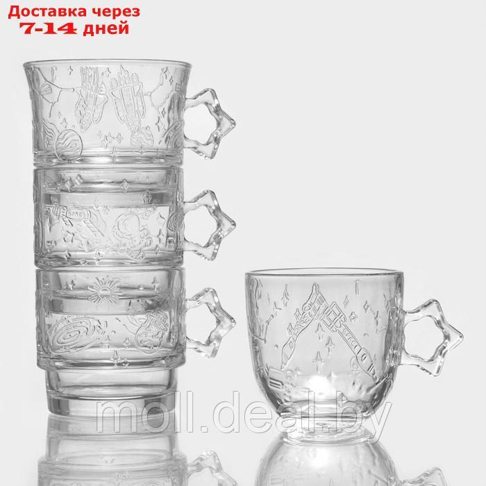 Набор питьевой из стекла "Космос", 5 предметов: кувшин 1,9 л, 4 кружки 300/280/280/250 мл, цвет прозрачный - фото 9 - id-p220738959
