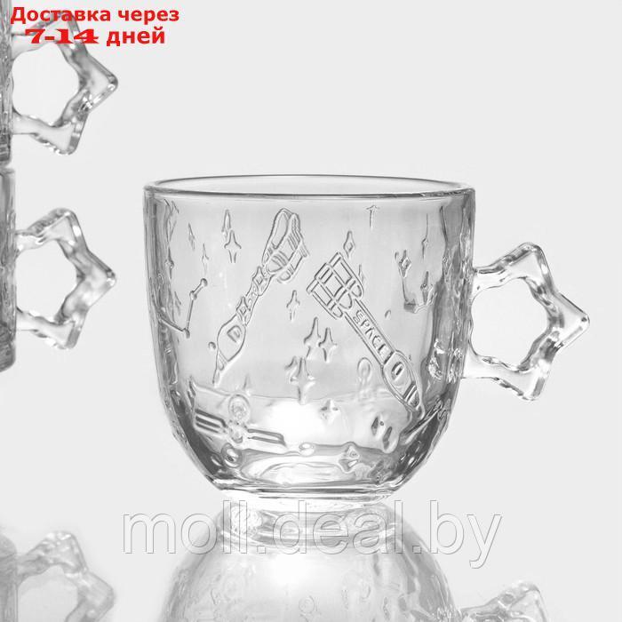 Набор питьевой из стекла "Космос", 5 предметов: кувшин 1,9 л, 4 кружки 300/280/280/250 мл, цвет прозрачный - фото 10 - id-p220738959