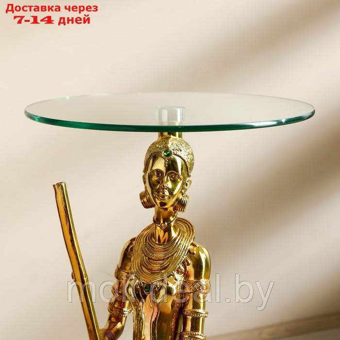 Стол декоративный "Африканка" золото 38х38х85 см - фото 7 - id-p220739973